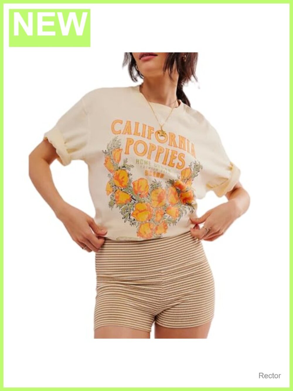 Women's Oversized Floral Graphic Tee Y2K California Aesthetic Summer T-Shirt